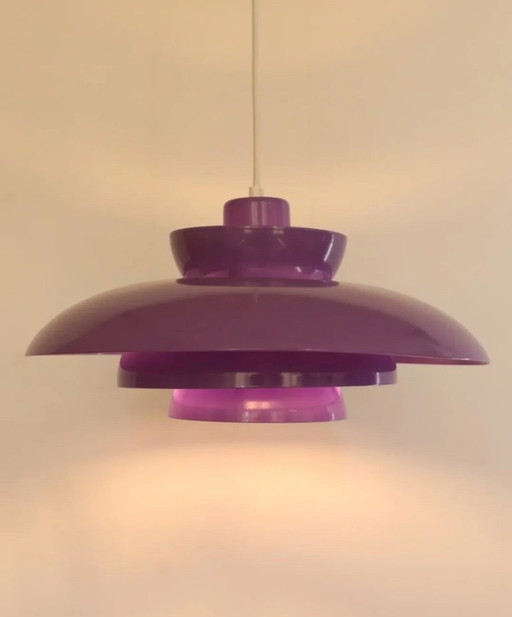 Vintage Jo Hammerborg Penta hanglamp Fog & Mørup paars 