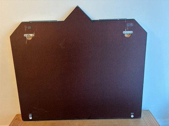 Specchio Vintage Hollywood Regency / Art Déco con Bordo Sfaccettato – Glass (photo 5 of 7)
