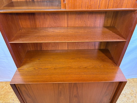 Image 1 of Mid Century Retro Teak Wall Unit / Bookcase by Poul Hundevad (1960s)  A fantastic and stylish mid century modern teak wall unit 