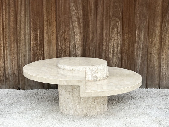 Image 1 of Tavolino da caffè vintage in pietra mactanstone, anni '80