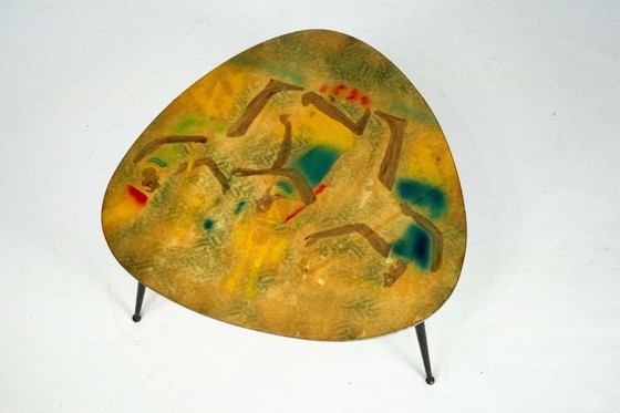 Image 1 of Italienischer Dreibein-Couchtisch im Mid-Century-Modern-Stil, 1950er Jahre