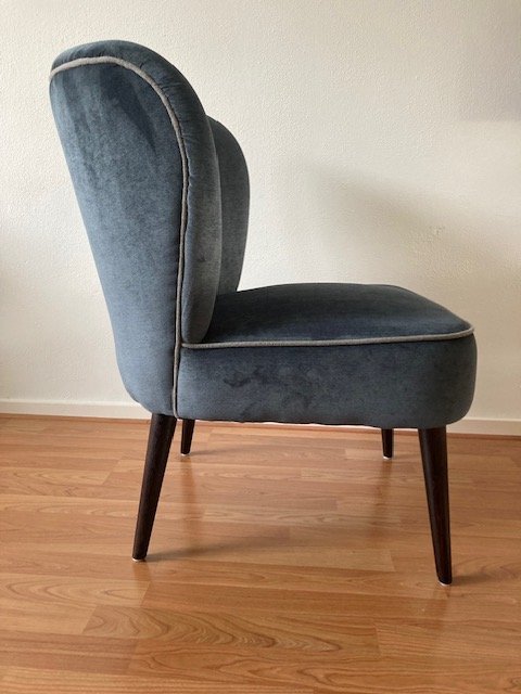 Image 1 of Chaise longue 'Smoker' bleu-gris Dutchbone