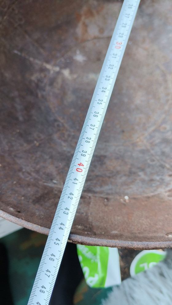 Image 1 of 2 braciere vintage in ferro battuto con padella rivettata