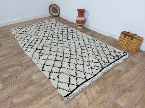 Image 1 of Wonderful Beni Ouarain Rug Wool – 100% Wool Handwoven (247 × 142 cm)
