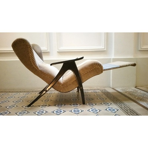 Chaise longue Wing avec système de relaxation - 1950