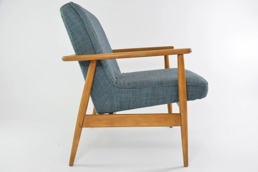 Z-fauteuil in gemêleerd petrolblauw