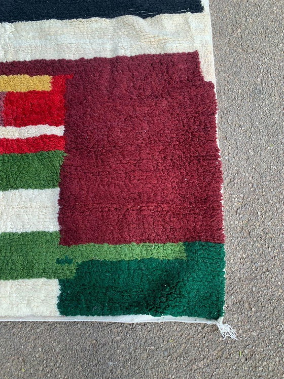 Image 1 of Mehrfarbige Berber-Tapis aus Leinen, 300 cm x 150 cm