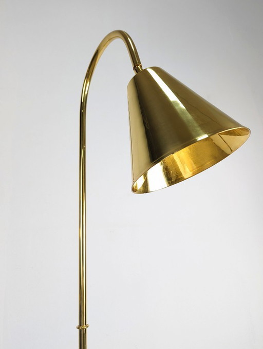 Jacques Adnet messing vloerlamp van Valentí, jaren 70