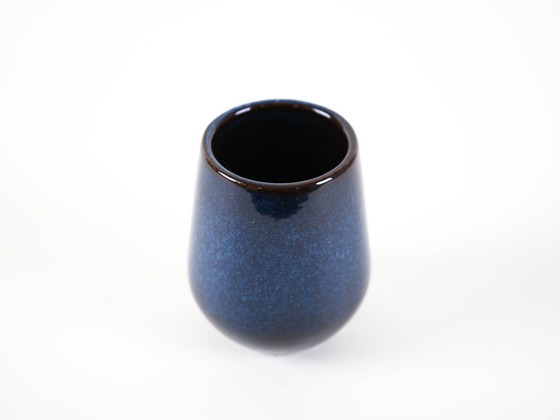 Image 1 of Navy blue ceramic vase, Danish design, 1970s, made in Denmark
