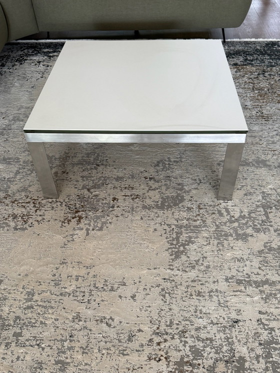 Metaform Tavolino da caffè 80x80 vetro con ceramica, Tavolini da caffè, Argentato (foto 4 di 6)