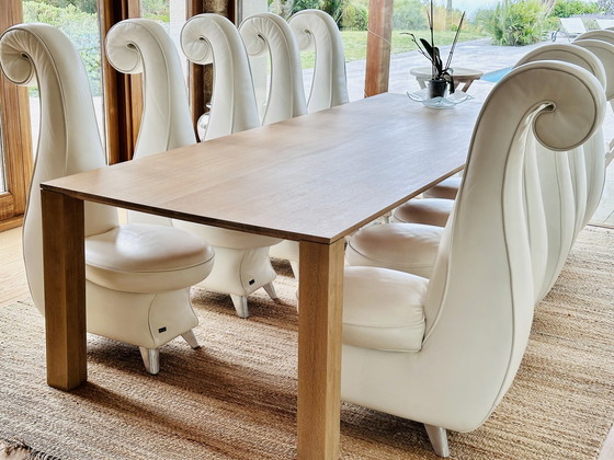 Image 1 of BRETZ silla Rocky original piel blanca 