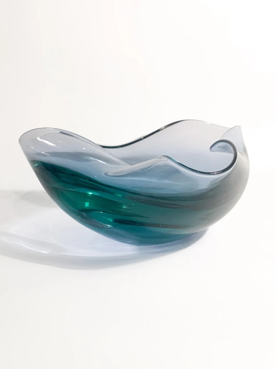 Posacenere in vetro di Murano blu soffiato a mano anni '70 – Oggetti decorativi (photo 2 of 9)