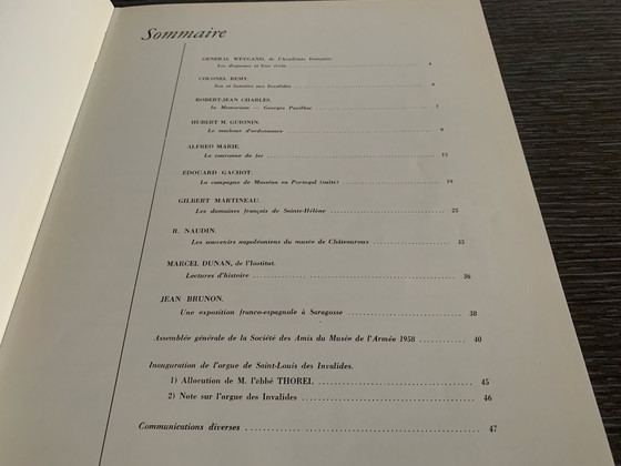 Image 1 of Revue de la Société d’amis du musée de l’armée - Hôtel des Invalides 1958/1961 Édition spéciale 