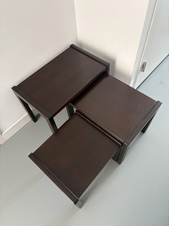 Image 1 of Vintage wengé houten nesting tables