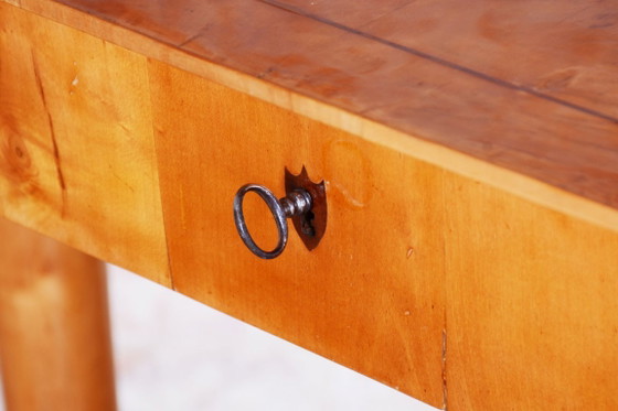 Restored Biedermeier Writing Desk, Spruce, Maple Veneer, Austria, 1830s – Wood (photo 14 of 18)