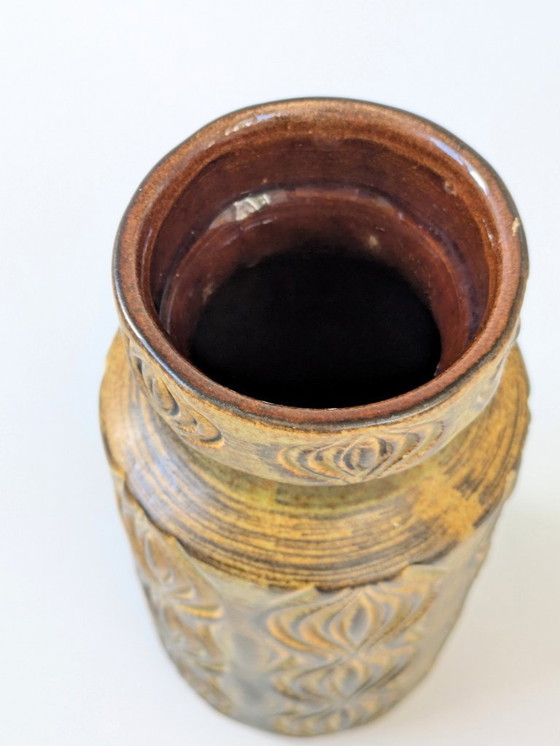 Image 1 of Vaso in ceramica Scheurich del 1960 | Amsterdam Decor motivo cipolla gialla | Germania Ovest