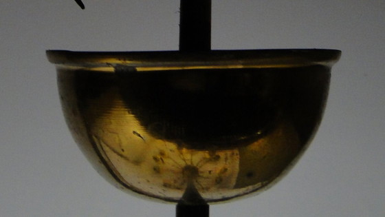 Vintage Metal Chandelier, Poland, 1980s – Brass (photo 5 of 13)