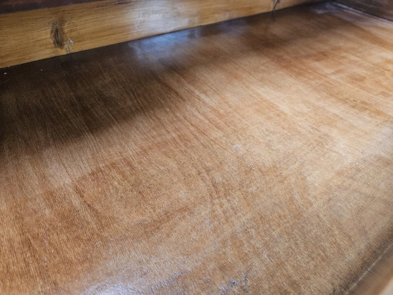 Image 1 of 1940s Art Decò sideboard in walnut burl with mirror