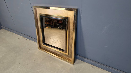 XXL-spiegel van Maison Jansen, jaren 70.