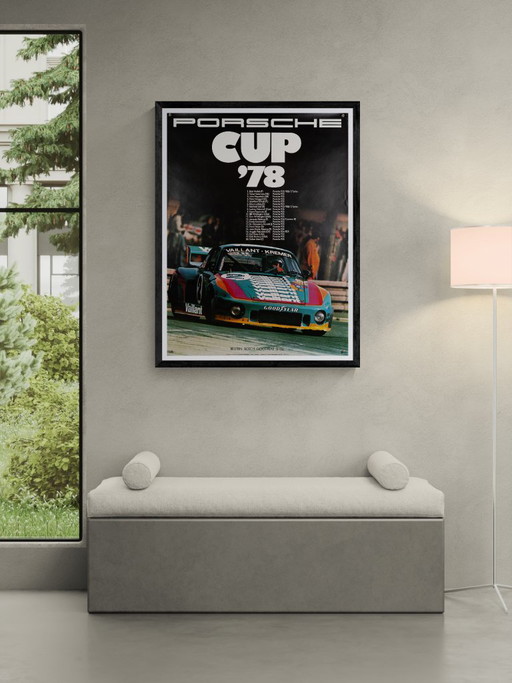 Porsche Cup '78 – Originele Vintage Porsche Poster van Werbeagentur Strenger – Vintage – 102x76 cm – Paper (photo 2 of 8)