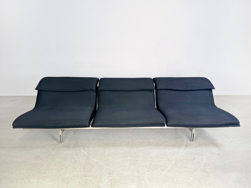 Saporiti Italia Wave Sofa Giovanni Offredi 1970 three-seater design