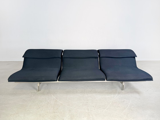 Image 1 of Saporiti Italia Wave Sofa Giovanni Offredi 1970 ontwerp met drie zitplaatsen