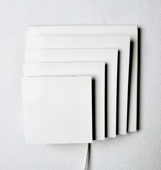 Geometric Square Layered Wall Lamps by Unknown Designer, The Netherlands, 1960s – Wall lights, Aluminium (photo 3 of 8)