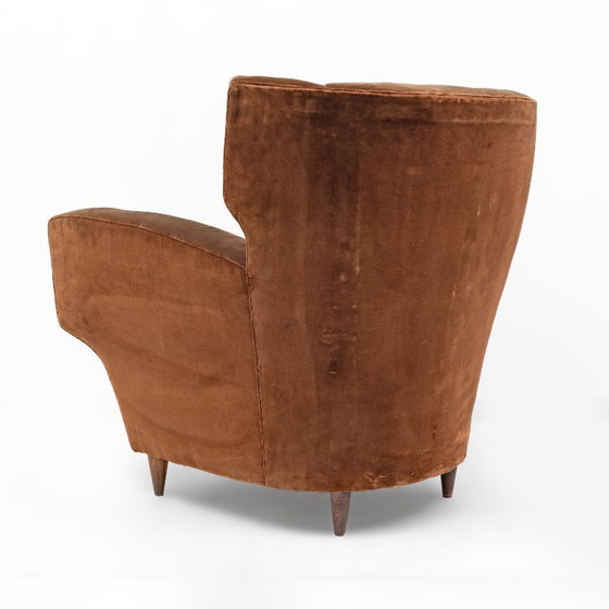 Image 1 of Poltrone Melchiorre Bega Mid-Century in velluto, Italia, anni '50, coppia