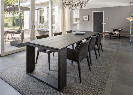 6 x B&B Italia Vol au Vent chairs and Mood dining table.