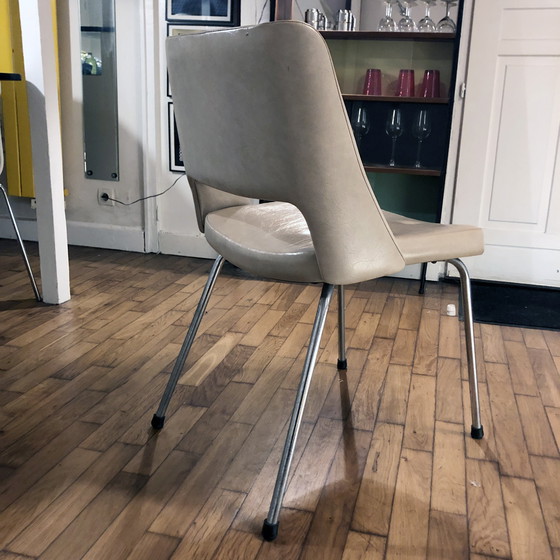 Image 1 of Poltrona vintage • Cromata • Similpelle beige • 1970