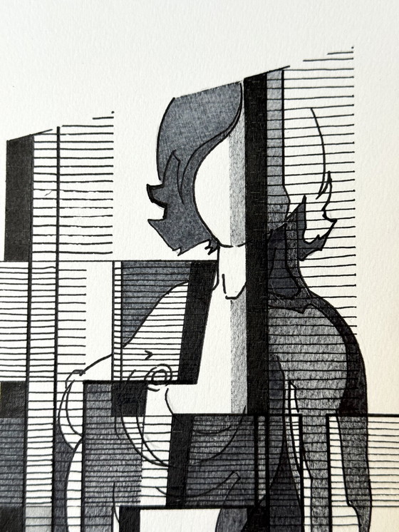 Image 1 of Eugène Eechaut (1928-2019) - 4 works, ink on paper 1982-1984