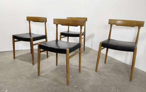 Vintage leather dining chairs