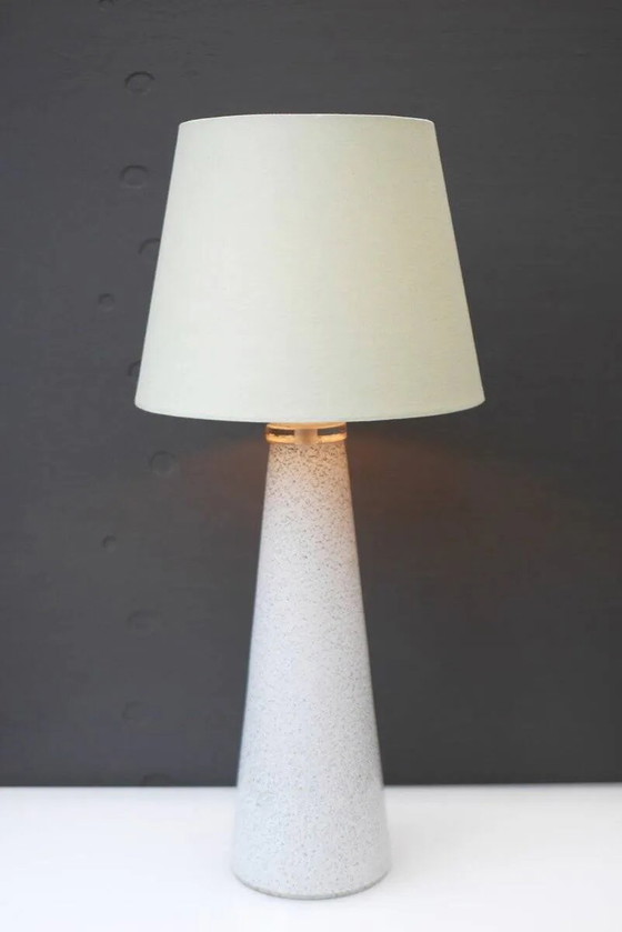 Image 1 of Art glass lamp by Bengt Orup for Hyllinge Glasbruk