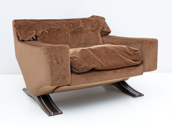 Image 1 of Par de sillones italianos de estilo moderno de mediados de siglo, diseñados por Franz Sartori para Flexform, 1965.