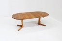 Vintage Deense ronde uitschuifbare eettafel tafel massief teak