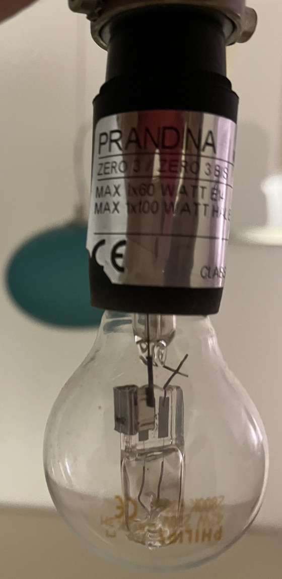 Image 1 of Ensemble de 2 suspensions Prandina en verre opale vert