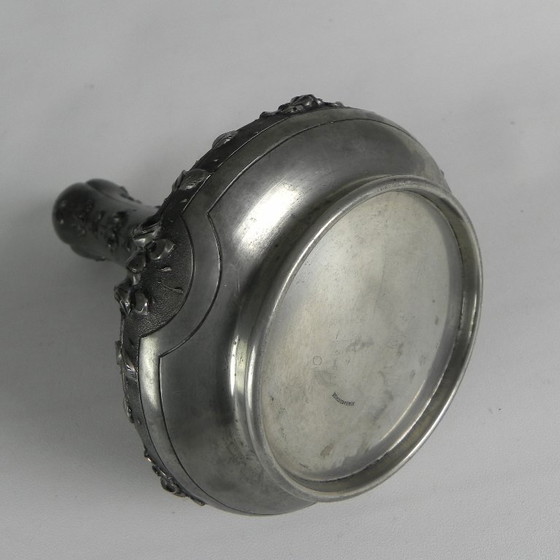 Image 1 of Pewter Art Nouveau vase signed Pechez, early 20th century