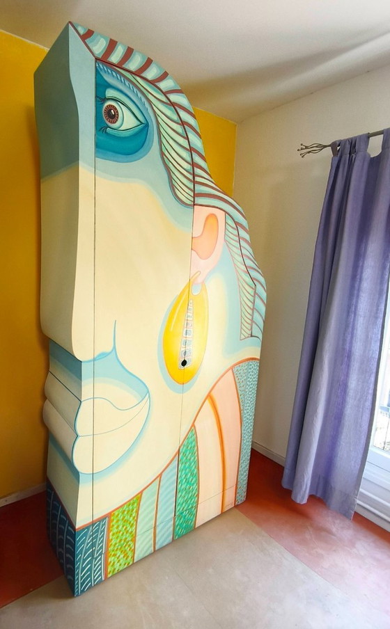 Image 1 of * Artistic Design Wall Cabinet and Matching Coffee Table *