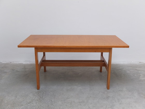 Image 1 of Extendable 'N-Line' Dining Table In Oak By P&J Neirinck, 1968