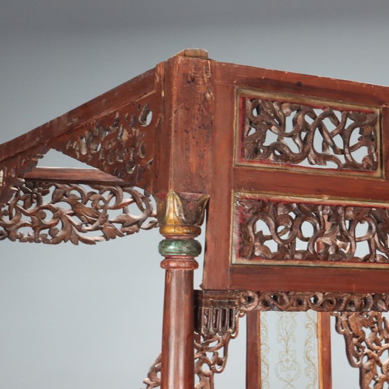 Image 1 of Letto a Baldacchino in Legno Esotico
