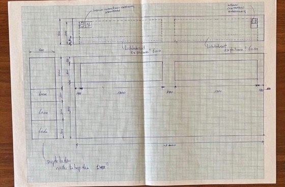 Image 1 of Armadietti personalizzati - 3 cassetti grandi - con luce e prese
