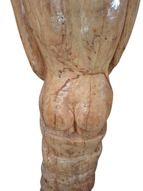 Image 1 of Important 20th Century Wooden Sculpture Female Nude '40