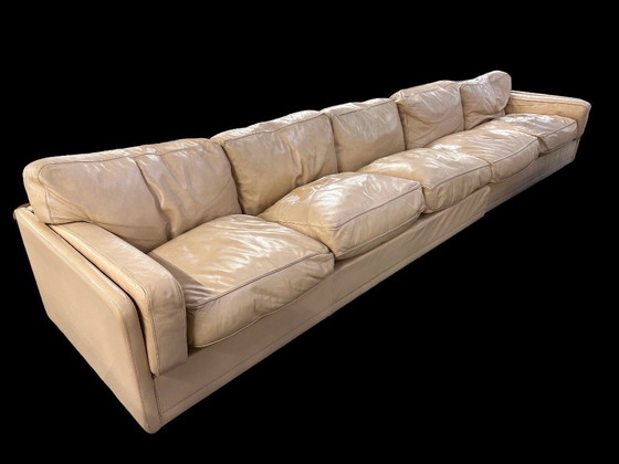 DIVANO MODULARE POLTRONA FRAU SOCRATES IN PELLE BEIGE – Divani modulari (photo 5 of 14)