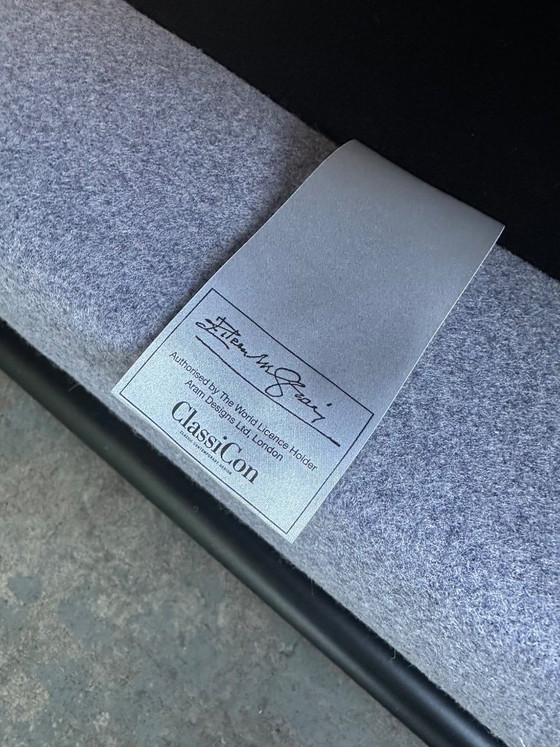 Divano letto di Eileen Gray in metallo nero e tessuto di lana Kvadrat per Classicon – Chaise longue, Wool (photo 12 of 12)