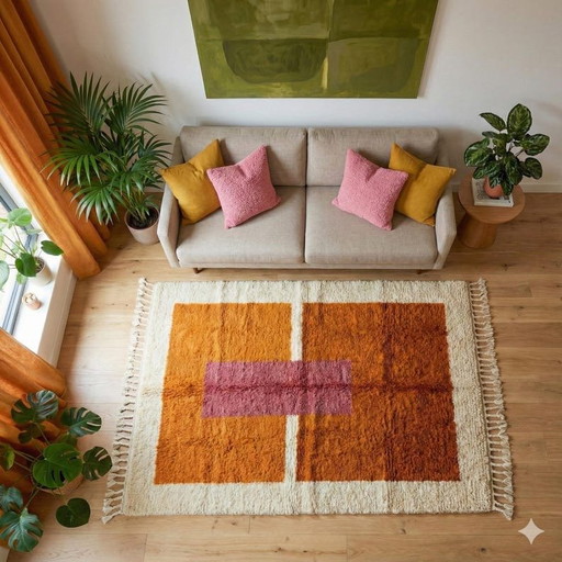 Magnífica alfombra bereber con colores tradicionales especiales, 150/250 cm. – Ahrend, vloerkleden en tapijten, Wool