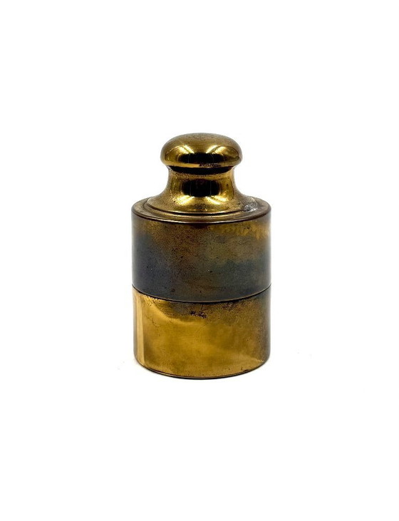 Image 1 of Briquet de table en laiton, en forme de poids, Mauro Manetti, Italie, 1970