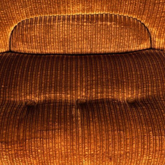 Image 1 of Midcentury modular sofa - brown rib fabric - 1970s
