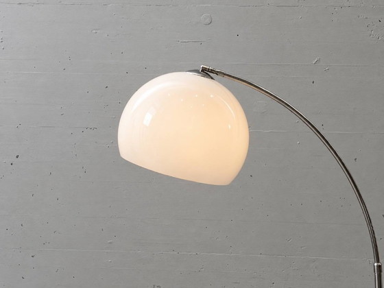 Lampadaire arc Vintage Space-Age – Chrome, Verre Acrylique & Marbre de Carrare, années 70 – Glass (photo 11 of 13)