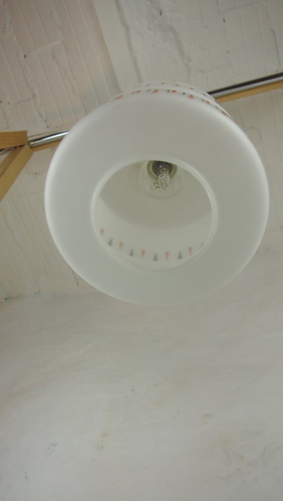 Image 1 of Lampada a sospensione vintage in opalino, lampada da soffitto moderna di metà secolo, francese, anni '60, Lunel