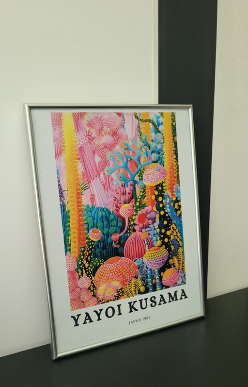 Lámina original enmarcada de Yayoi Kusama.
